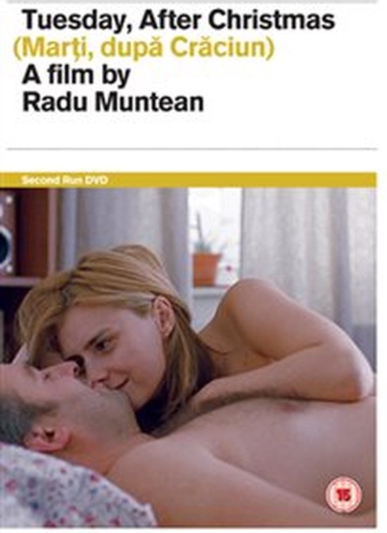 DVD hoes van "Tuesday, After Christmas", met een close-up van een man en vrouw in bed.