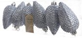 Dennenappels Glitter (8cm) Multi 6 Stuks Ice Blue