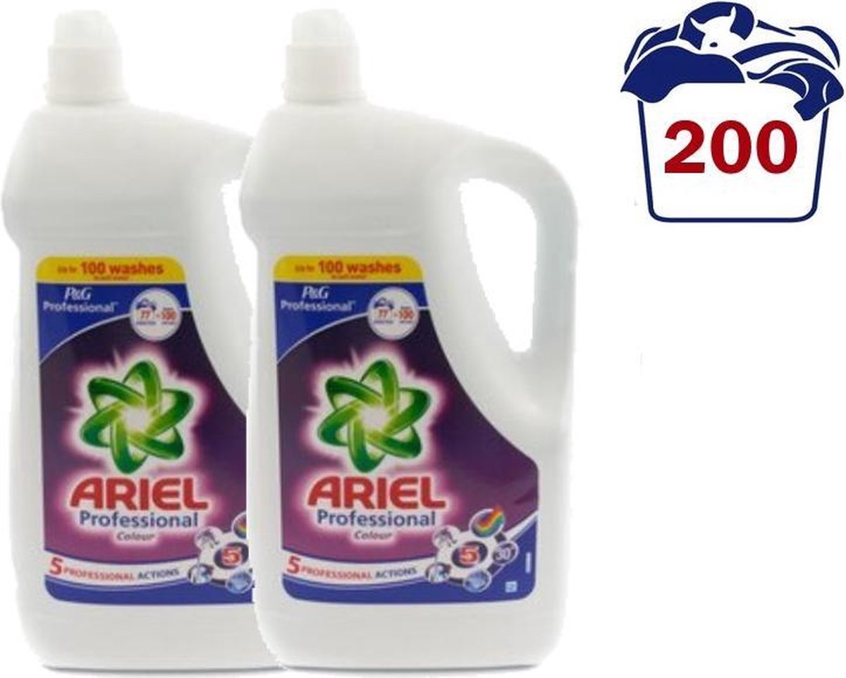 2x Ariel Color vloeibaar wasmiddel 5,005L/100sc Professional