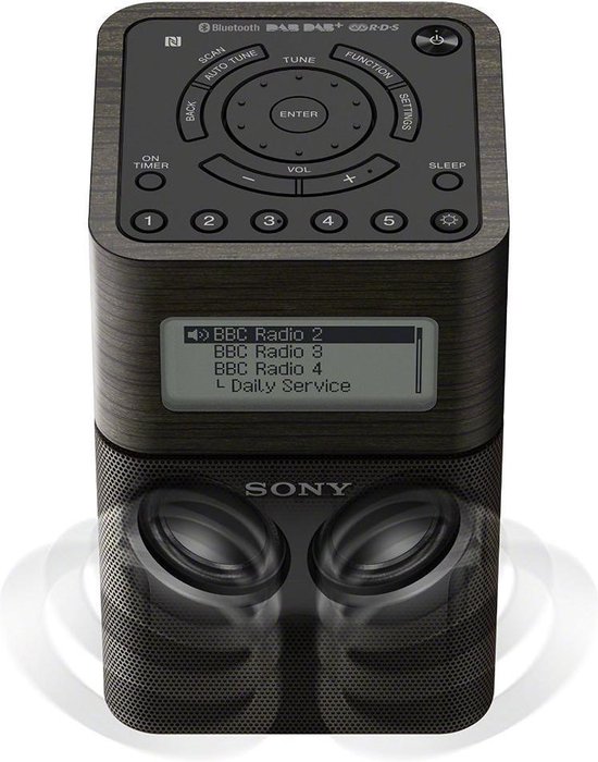 Sony XDRV1BTD Draagbare DAB+ radio met Bluetooth en wekker