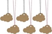 Etiquettes cadeaux Cloud Kraft (6 pièces)