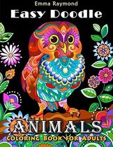 Easy Doodle Animals Coloring Book for adults - Kleurboek voor volwassenen