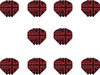 Afbeelding van het spelletje 10 sets (30 stuks) Dragon darts Britse vlag zwart rood dart flights – darts flights