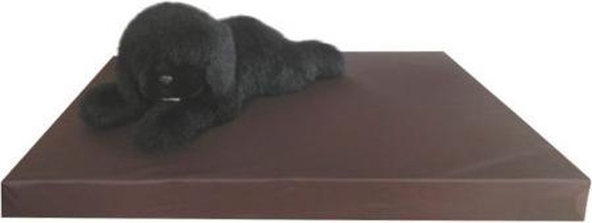 Topmast Kussen Hondenkussen Hondenmatras Orthopedisch leatherlook 70 x 100 x 10 cm - Bruin
