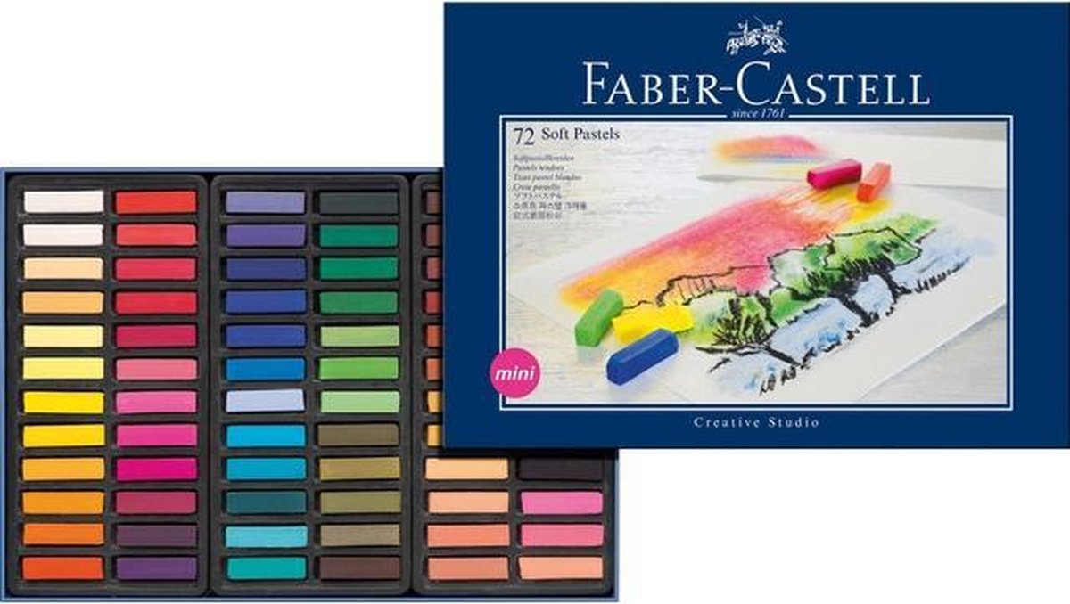 Faber Castell -pastelkrijt - halve lengte etui - stuks - | bol.com