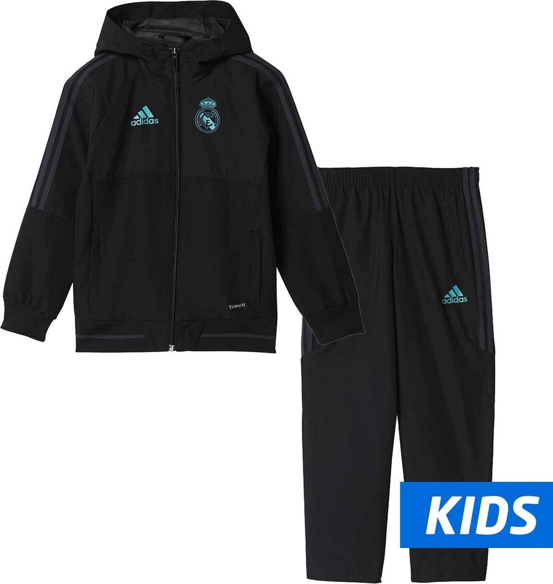Adidas Real Madrid Trainingspak 2017-2018 Kids 92-116 - BQ7870 - 110 |  bol.com
