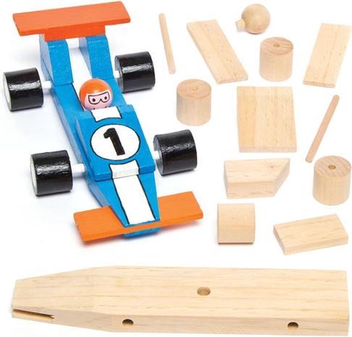Maak ontwerp je eigen sets met houten race auto - knutselspullen voor  kinderen (2 stuks) | bol