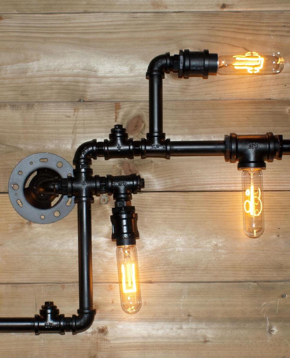 drie horizon Voorman industriële steampunk wandlamp | bol.com