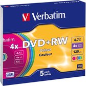 DVD+RW vierge Verbatim 43297 5 pc(s) 4.7 GB 120 min couleur
