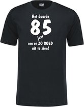 Mijncadeautje - Leeftijd T-shirt - Het duurde 85 jaar - Unisex - Zwart (maat XL)