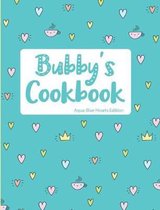 Bubby's Cookbook Aqua Blue Hearts Edition