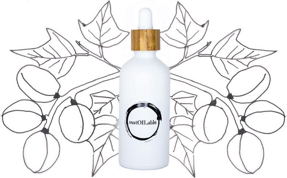 Goedkoopste Kukui olie - glazen pipet flesje 50ml (navulbaar en plasticvrij verpakt) - vegan - dierproefvrij en zonder chemische toevoegingen - Kukui huidolie