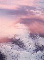 Art for the Home - Canvas - Soft Blush - Roze Bergtop - 50x70 cm