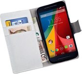 HC Wit Motorola Moto G 2014 Bookstyle Cover Hoesje