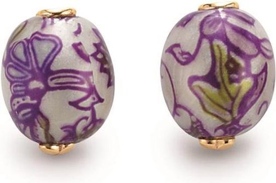 Blossom Copenhagen - Boucles d'oreilles en argent plaqué or jaune - Partie 2 - Breloques de boucle d'oreille - violet