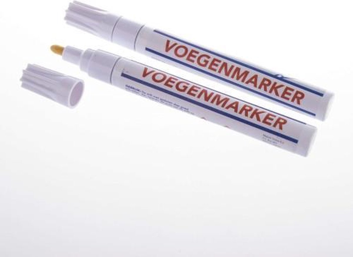 2X Voegenmarker - Voegen Stift Duopack - Voegenwit Marker - Wit - Merkloos