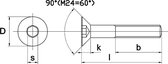 Inbusbout Din7991 10.9 Vk M10X25Mm Zwart - 200 stuks