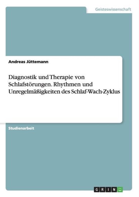 Diagnostik und Therapie von Schlafstoerungen. Rhythmen und U ... - cover