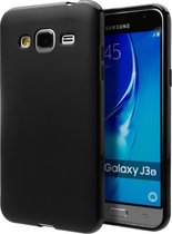 Matte silicone hoesje zwart Samsung Galaxy J3 2016