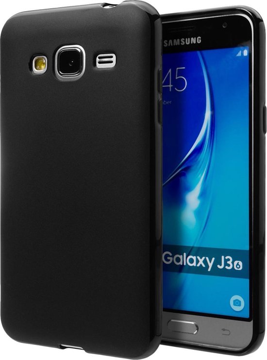 Matte silicone cover zwart Samsung Galaxy J3 2016 | bol.com