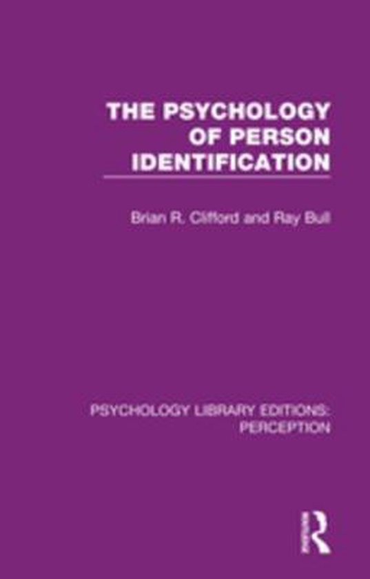 Psychology Library Editions Perception 6 The Psychology of Person