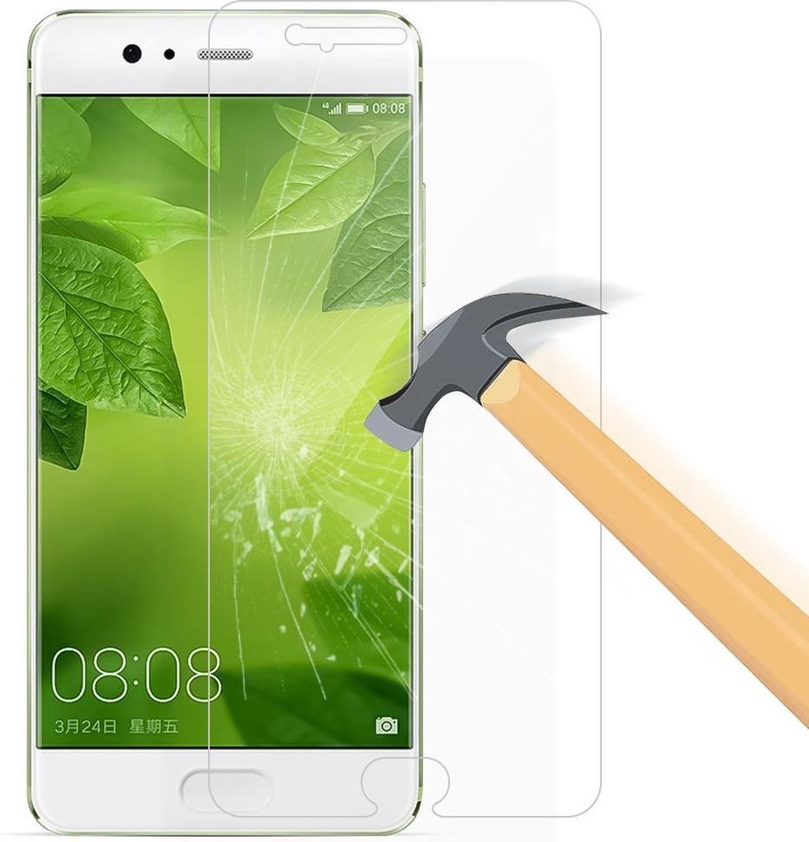 Pearlycase glazen screenprotector / tempered glass / gehard glas voor Huawei p10