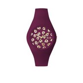 Ice-Watch Ice-Skull Damson Bordeaux/Gold Unisex horloge