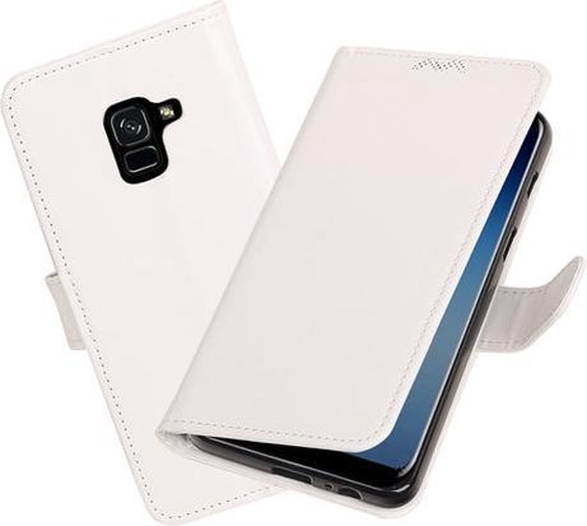 BestCases - Wit Portemonnee booktype hoesje Samsung Galaxy A8 Plus 2018
