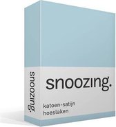 Snoozing - Katoen-satijn - Hoeslaken - Lits-jumeaux - 180x200 cm - Hemel