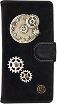 MP Case® PU Leder Mystiek design Zwart Hoesje voor Samsung Galaxy S6 Time Figuur book case wallet case