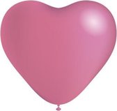Roze Hartjes Ballonnen 25cm 6 stuks