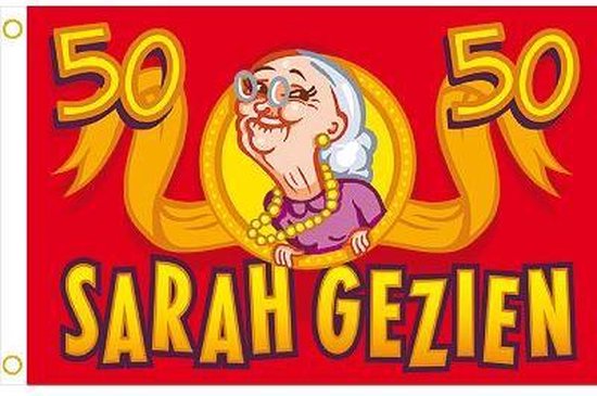 Grondwet Elk jaar extract Vlag Sarah 50 jaar | bol.com