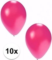 10 stuks metallic roze ballonnen 36 cm