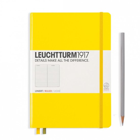 Leuchtturm1917 Notitieboek Lemon - Medium - Gelinieerd