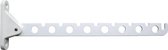 Kledinghaak - inklapbaar - wit - 30 cm - voor 16 hangers - Kledinghangerhaak voor aan de muur