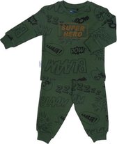 Frogs & Dogs - Premium - kinder pyjama - Superhero - groen - maat 104