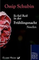 Es Fiel Reif in Der Fr Hlingsnacht