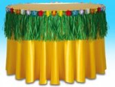 Hawaii tafelrandversiering met bloemenrand - Groen Hawaii tafelrandversiering met bloemenrand - Groen