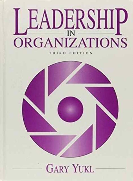 Leadership In Organizations - cover