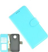 Wallet bookcase turquoise fashion hoesje voor Motorola Moto G6 Plus