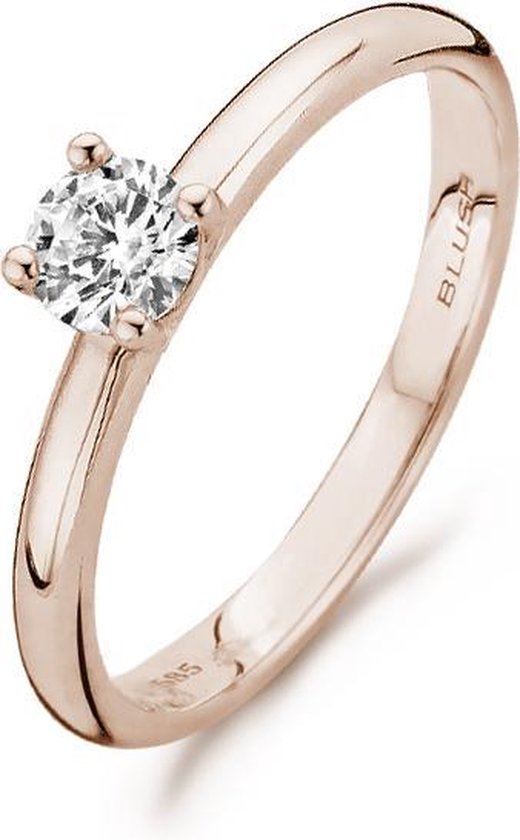 Blush Ring 1133RZI - Rosé Goud (14Krt.) met Zirconia | bol.com