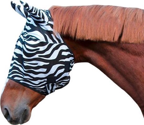 Foto: Excellent vliegenmasker zebra pony vliegenmasker voor paarden bescherming voor uw paard tegen insecten vliegenhalster