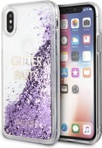 Guess hard case glitter party - roze - for iPhone X