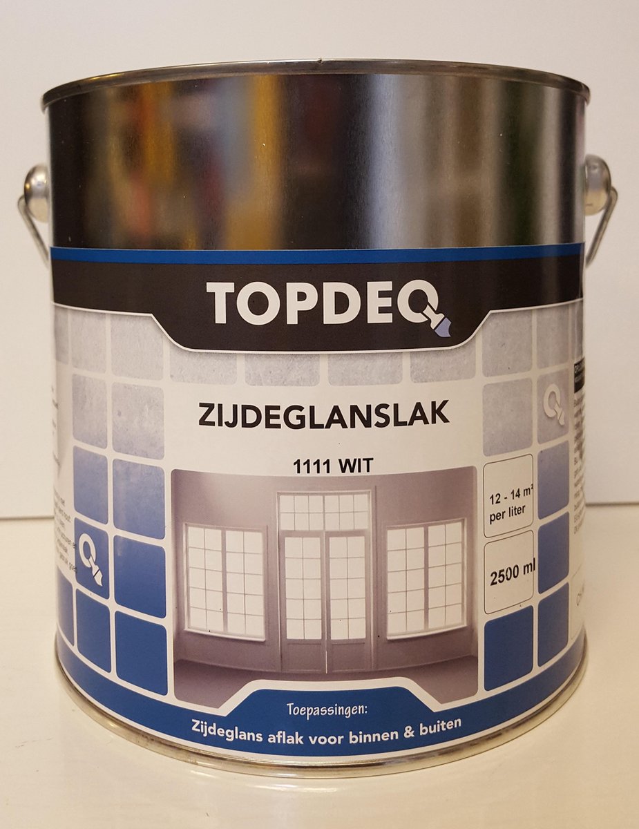 Topdeq Zijdeglansverf - Verf - Zijdeglans - Wit - 2,5L