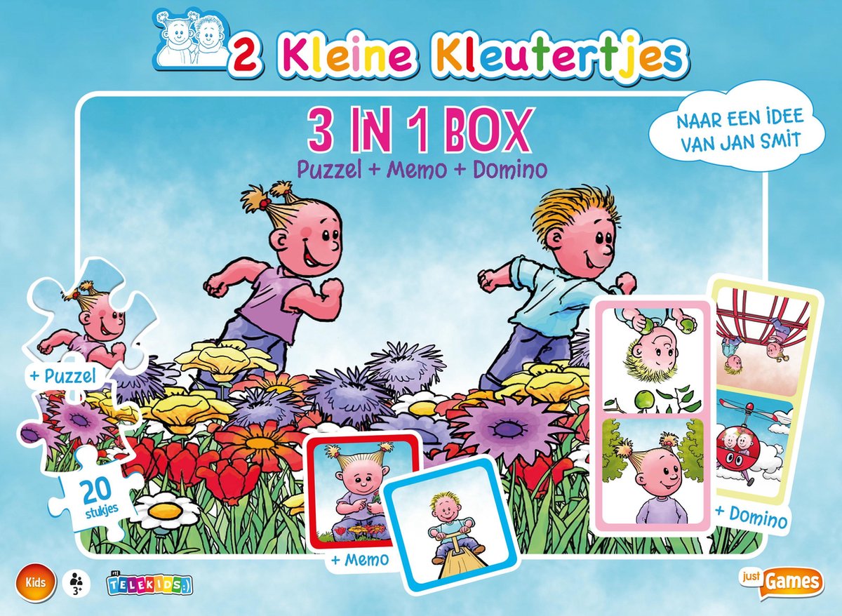 2 Kleine Kleutertjes - 3-in-1 Box (Puzzel+Memo+Domino) | Games | bol.com