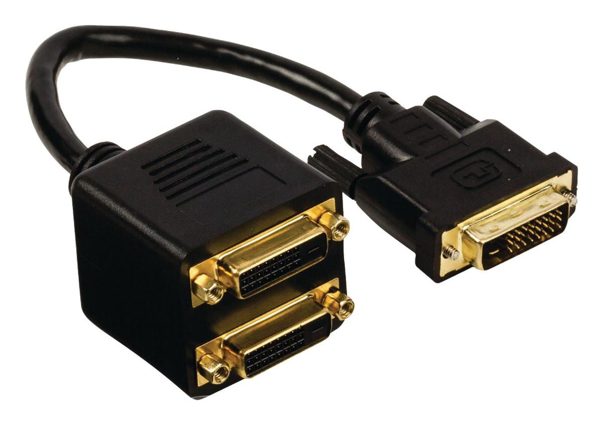 OKS DVI-D Dual Link 24+1pins splitter - 0,10 meter