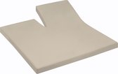 Damai - Hoeslaken split (tot 35 cm) - Katoen - 180 x 220 cm - Silver sand