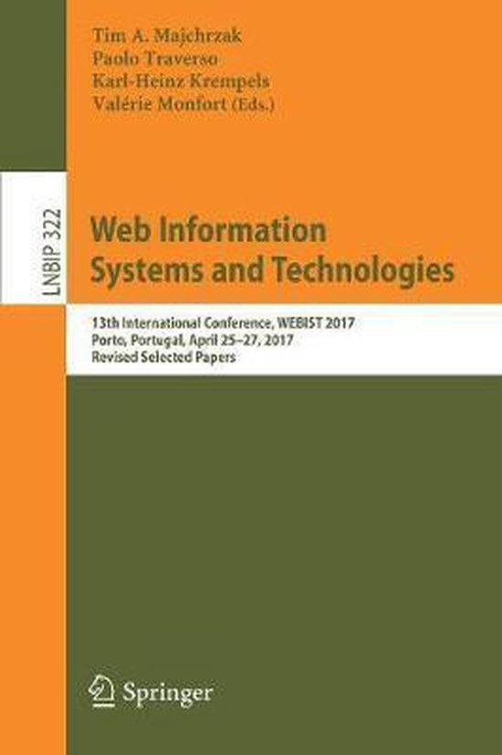 Lecture Notes in Business Information Processing322- Web Inf ... - cover