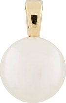 Glow hanger zoetwaterparel rond - goud 14 kt- 10mm