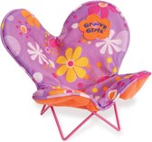 Groovy Girls - Poppenstoel - Roze/paars/oranje met bloemen